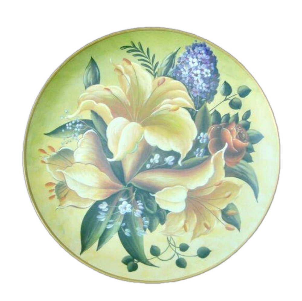 HOME INTERIORS PLATES 3 PIECE SET FLOWERS #13989